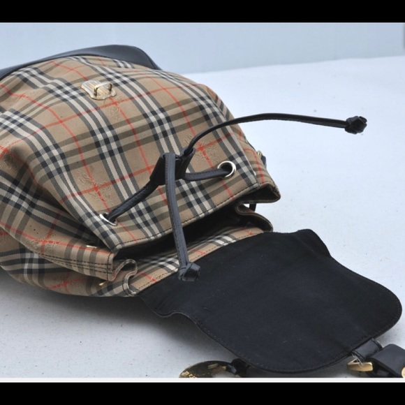 **SOLD**SOLD Burberry Nova Check Canvas Leather Backpack - Picture 6 of 16